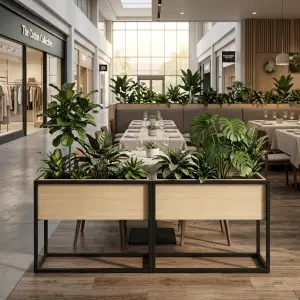 Planter Box Besi Kayu Dua Kompartemen [2]
