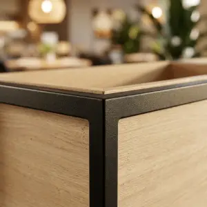 Planter Box Besi Kayu Dua Kompartemen [5]