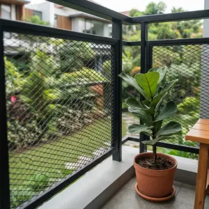 Railing Balkon Besi Hollow Expanded Metal Finishing Powder Coat [2]