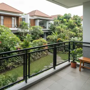 Railing Balkon Besi Hollow Expanded Metal Finishing Powder Coat [4]
