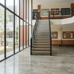 Railing Tangga Besi Hollow Finishing Powder Coat Hitam