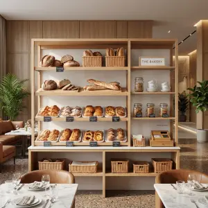 Rak Display Bakery Kayu Minimalis [4]