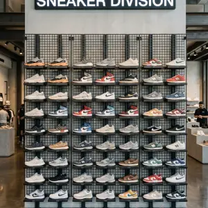 Rak Display Besi Wire Mesh Modular Multi-Tier