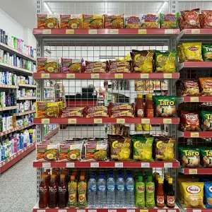 Rak Display Gondola 5 Susun Divider Merah [3]