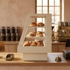 Rak Display Makanan Kaca Miring 3 Susun [3]