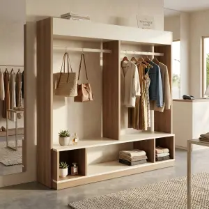 Rak Display Pakaian Open Wardrobe untuk Toko Retail [3]