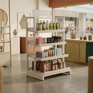 Rak Display Produk 4 Susun dengan Papan Nama [2]