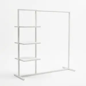 Rak Gantung Pakaian dengan Rak Shelving Minimalis [5]