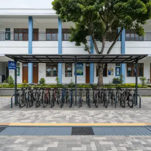 Rak Parkir Sepeda Baja dengan Kanopi [2]
