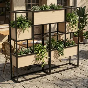 Rak Planter Box Besi Kayu Industrial [2]