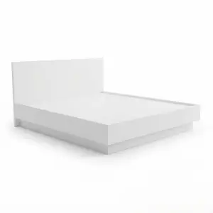 Ranjang Platform Minimalis Finishing Duco Putih
