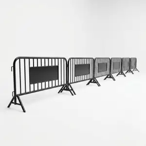 Road Barrier Besi dengan Panel Branding