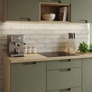 Set Kabinet Dapur Minimalis Dua Lapis Finishing Matte Sage Green [4]