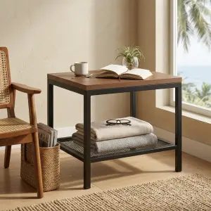 Side Table Industrial Rangka Besi Rak Mesh [4]