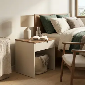 Side Table Nakas Minimalis 1 Laci Kombinasi Kayu dan MDF [3]