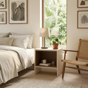 Side Table Open Shelf Dua Tone Kayu [3]