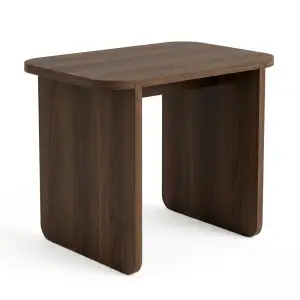 Side Table Panel Kaki Slab Kayu Walnut Finishing Natural