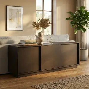 Sideboard TV Pintu Geser 3 Panel Minimalis
