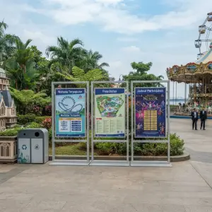 Signage Stand Besi Papan Informasi Floor Standing [5]