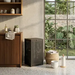 Tempat Sampah Besi Perforated Pintu Engsel Indoor Outdoor [3]