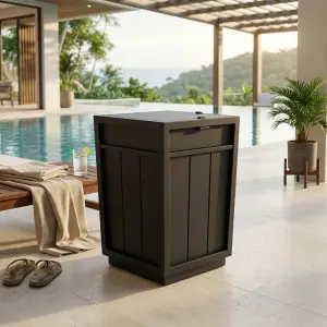 Tempat Sampah Outdoor Besi Finishing Powder Coat