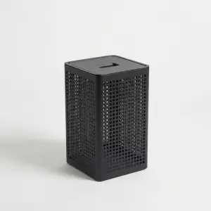 Tempat Sampah Perforated Metal Motif Grid dengan Tutup [5]