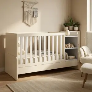 Tempat Tidur Bayi dengan Rak Penyimpanan Samping [2]