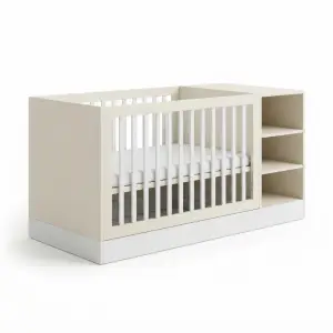 Tempat Tidur Bayi dengan Rak Penyimpanan Terintegrasi [5]