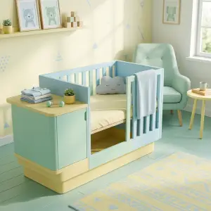 Tempat Tidur Bayi dengan Storage Terintegrasi
