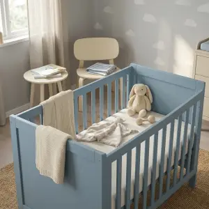 Tempat Tidur Bayi Kayu Minimalis Baby Blue [4]
