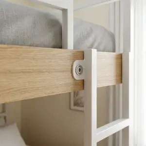 Tempat Tidur Susun Besi Kayu Dua Tingkat [3]