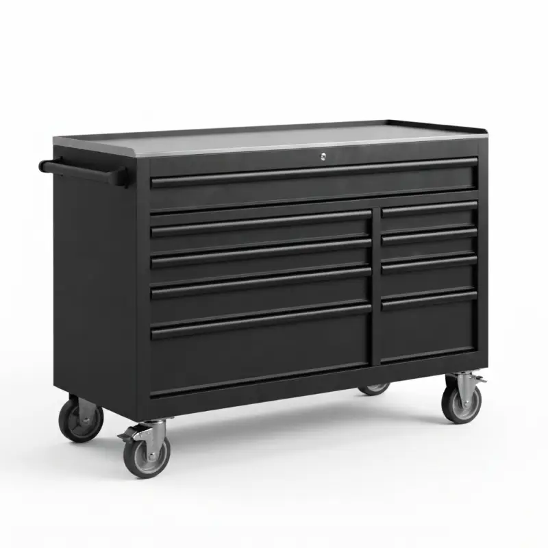Tool Cabinet Beroda dengan Meja Kerja Stainless [5]