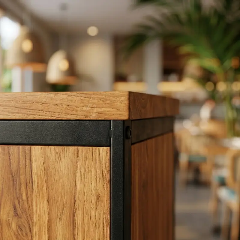 Waiter Station Kayu Besi untuk Cafe dan Restoran [4]